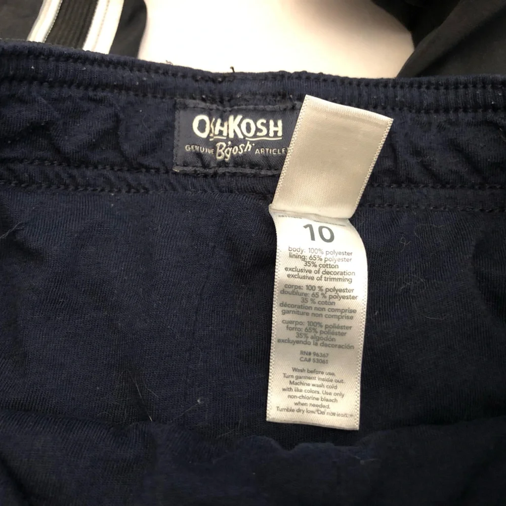 OshKosh B'gosh Navy Blue Elastic Waist Shorts with Side Stripe